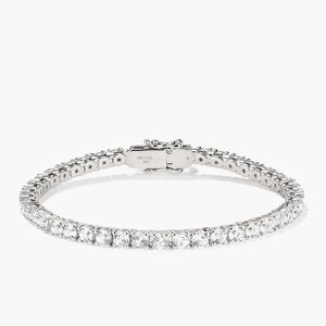Mejuri White Sapphire & Sterling Silver Tennis Bracelet - 6”